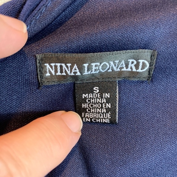 Nina Leonard Sleeveless Tank Maxi Dress - Navy Blue - size Small - Picture 5 of 9